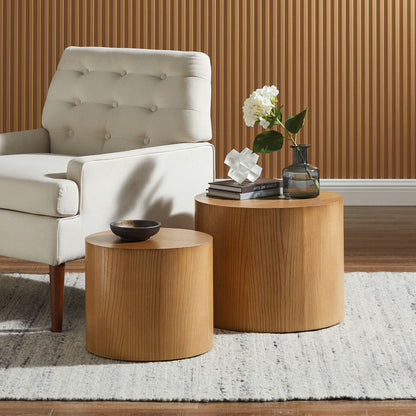 Amani Round Nesting Coffee Tables Set of 2 by Furniture For America
