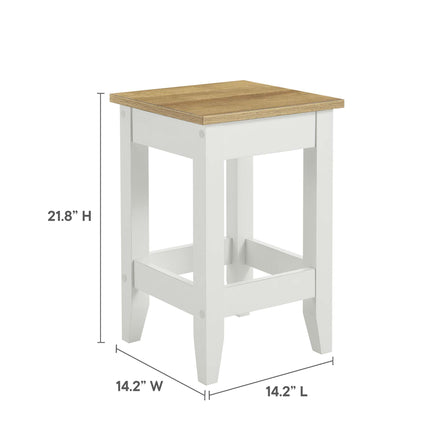 Farmstead 3-Piece Kitchen Island and Stool Set in Oak White