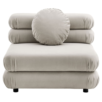 Jubilee Modular Performance Velvet Armless Chair by Furniture For America