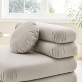 Beckett Modular Performance Velvet Armless Chair in Almond