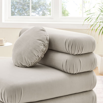 Jubilee Modular Performance Velvet Armless Chair by Furniture For America