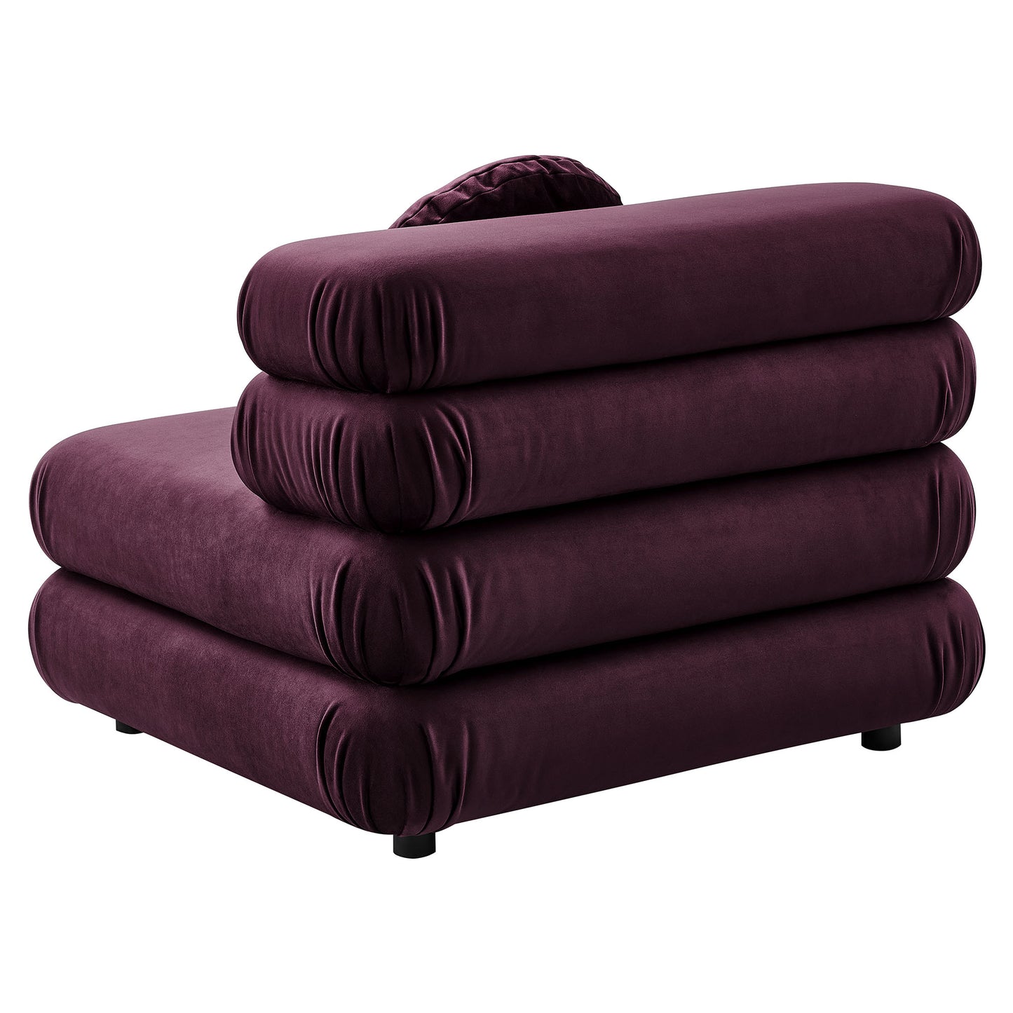 Jubilee Modular Performance Velvet Armless Chair by Furniture For America