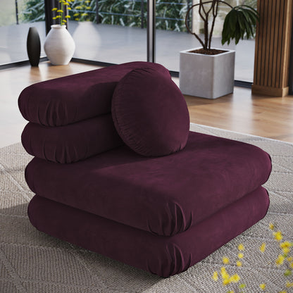 Jubilee Modular Performance Velvet Armless Chair by Furniture For America