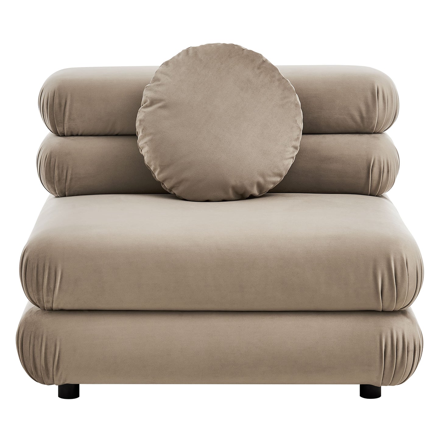 Beckett 5-Piece Modular Performance Velvet Sectional Sofa in Taupe