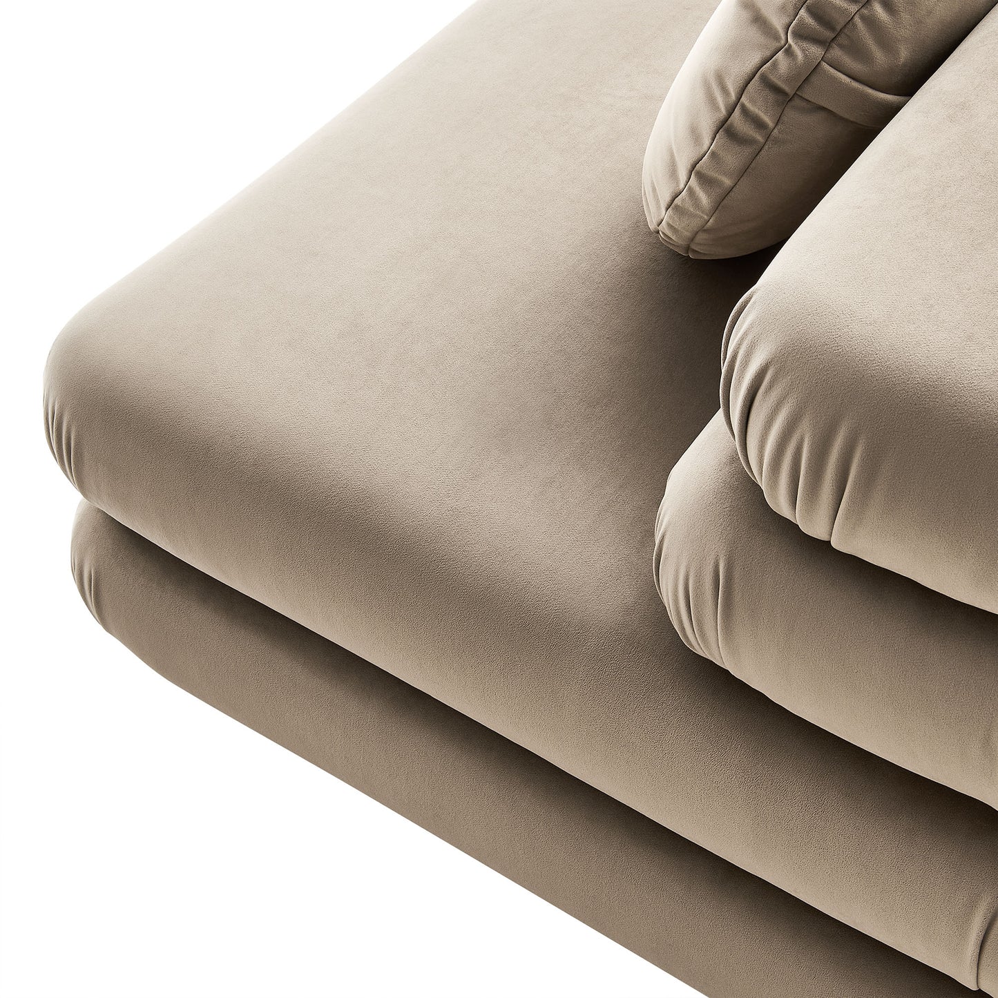 Jubilee Modular Performance Velvet Armless Chair by Furniture For America