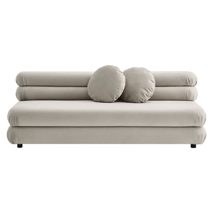 Jubilee Modular Performance Velvet Armless Loveseat by Furniture for America