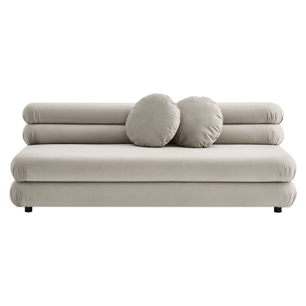Jubilee Modular Performance Velvet Armless Loveseat in Almond