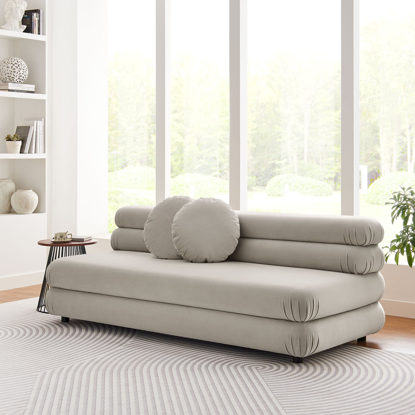Jubilee Modular Performance Velvet Armless Loveseat by Furniture for America
