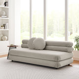 Beckett Modular Performance Velvet Armless Loveseat in Almond