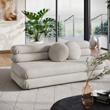 Beckett Modular Performance Velvet Armless Loveseat in Almond