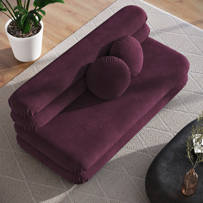 Jubilee Modular Performance Velvet Armless Loveseat by Furniture for America