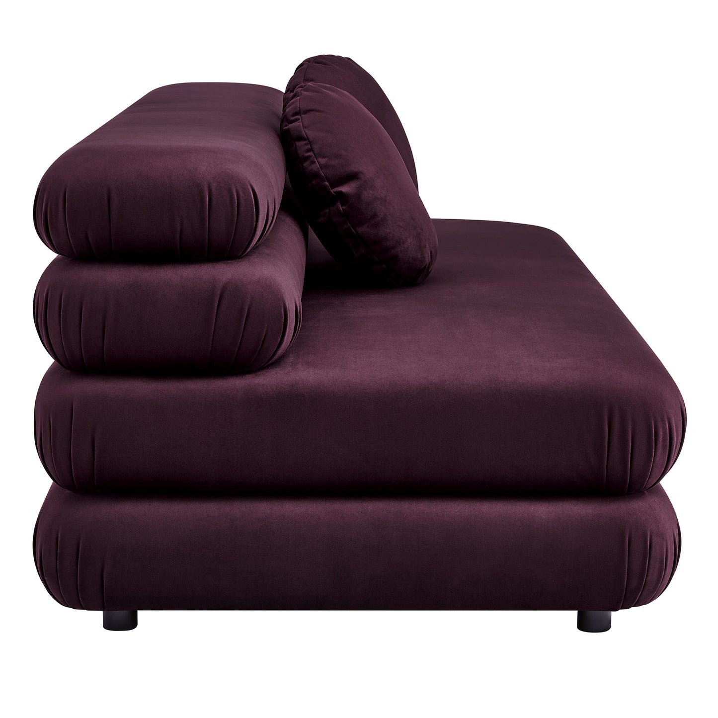 Jubilee Modular Performance Velvet Armless Loveseat by Furniture for America