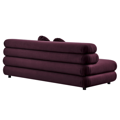 Jubilee Modular Performance Velvet Armless Loveseat by Furniture for America
