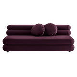 Beckett Modular Performance Velvet Armless Loveseat in Mulberry