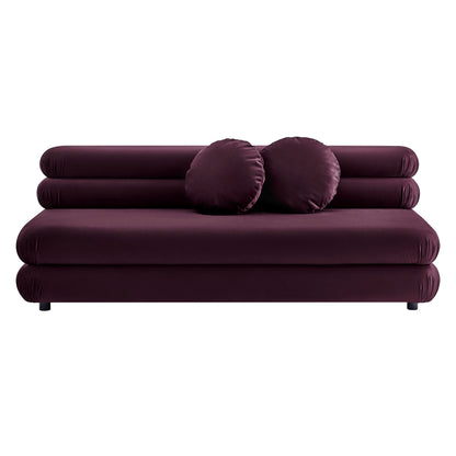 Jubilee Modular Performance Velvet Armless Loveseat by Furniture for America