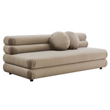 Beckett Modular Performance Velvet Armless Loveseat in Taupe