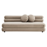 Beckett Modular Performance Velvet Armless Loveseat in Taupe