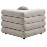 Beckett 4-Piece Modular Performance Velvet Sectional Sofa in Almond
