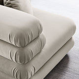 Beckett Modular Performance Velvet Corner Chair in Almond