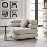 Beckett Modular Performance Velvet Corner Chair in Almond