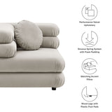 Beckett Modular Performance Velvet Corner Chair in Almond