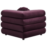 Beckett Modular Performance Velvet Corner Chair in Mulberry
