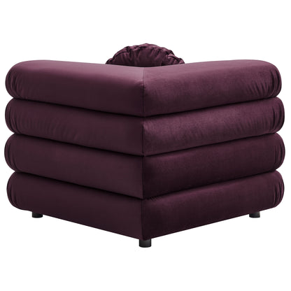 Jubilee 5-Piece Modular Performance Velvet Sectional Sofa by Furniture for America