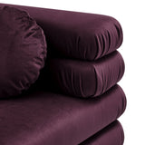 Beckett Modular Performance Velvet Corner Chair in Mulberry