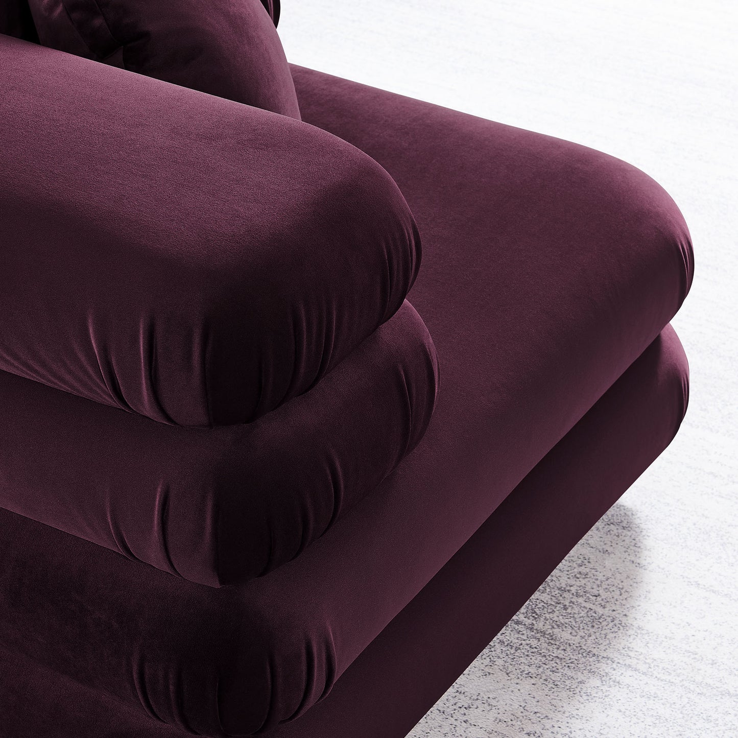 Jubilee Modular Performance Velvet Corner Chair by Furniture For America
