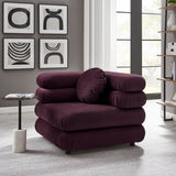 Beckett Modular Performance Velvet Corner Chair in Mulberry