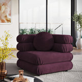 Beckett Modular Performance Velvet Corner Chair in Mulberry