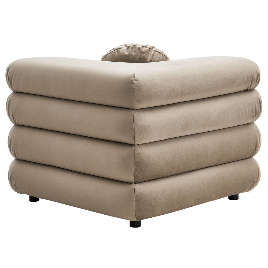 Beckett 5-Piece Modular Performance Velvet Sectional Sofa in Taupe