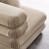 Beckett Modular Performance Velvet Corner Chair in Taupe