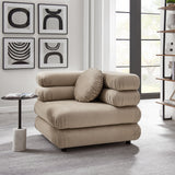 Beckett Modular Performance Velvet Corner Chair in Taupe
