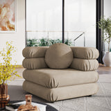Beckett Modular Performance Velvet Corner Chair in Taupe