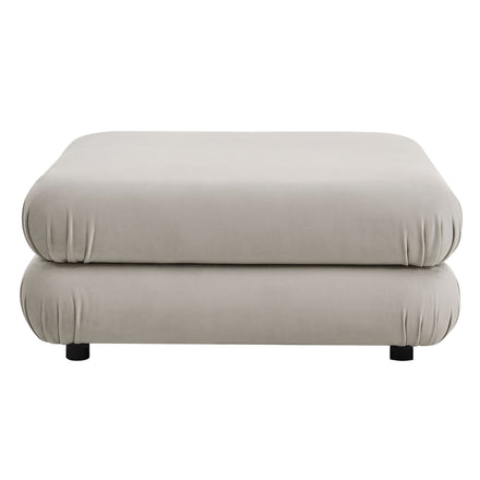 Jubilee Modular Performance Velvet Ottoman in Almond