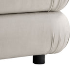 Beckett Modular Performance Velvet Ottoman in Almond
