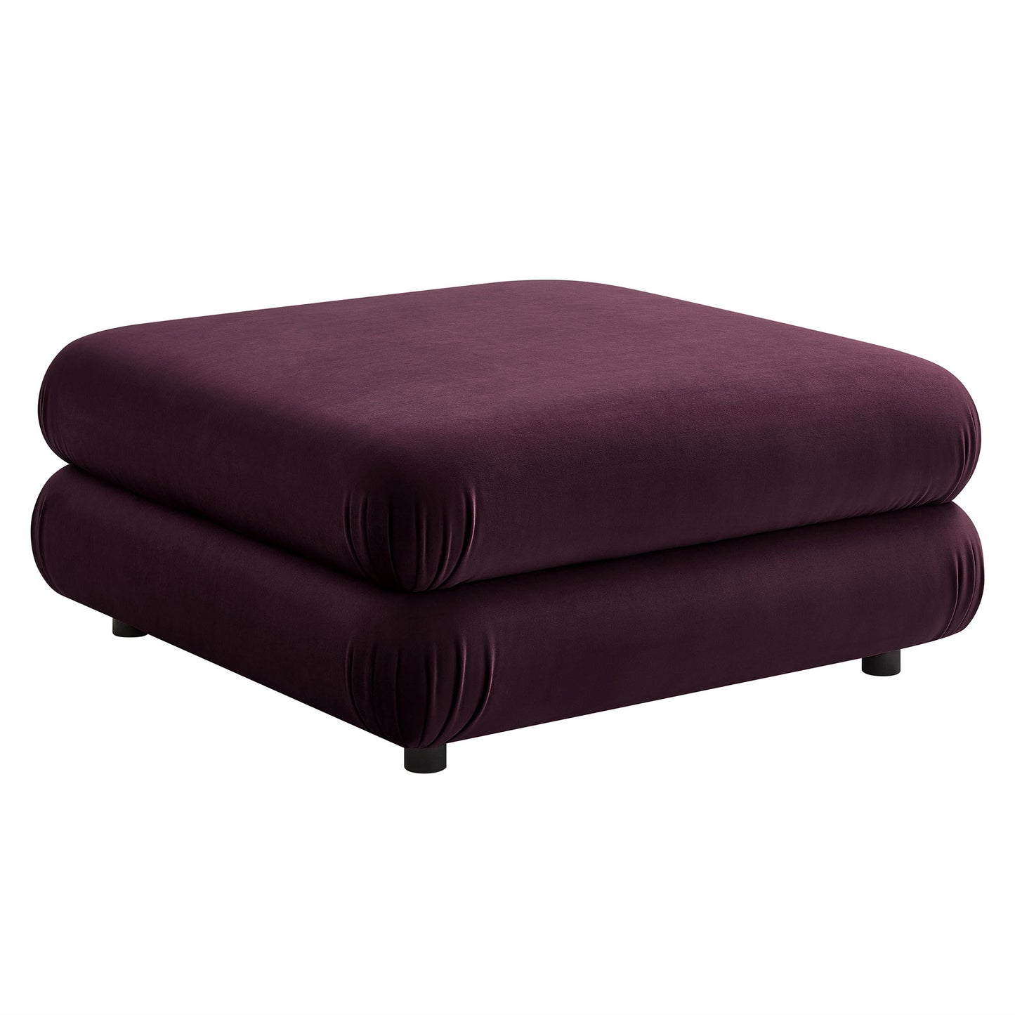 Beckett 4-Piece Modular Performance Velvet Sectional Sofa in Mulberry