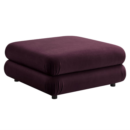 Jubilee 4-Piece Modular Performance Velvet Sectional Sofa in Mulberry