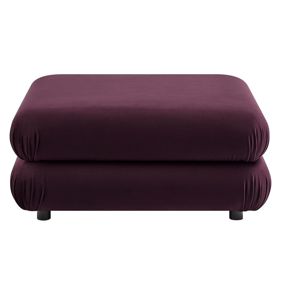 Beckett 4-Piece Modular Performance Velvet Sectional Sofa in Mulberry