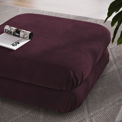 Jubilee Modular Performance Velvet Ottoman by Furniture For America