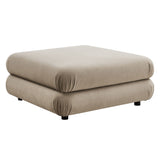 Beckett 4-Piece Modular Performance Velvet Sectional Sofa in Taupe