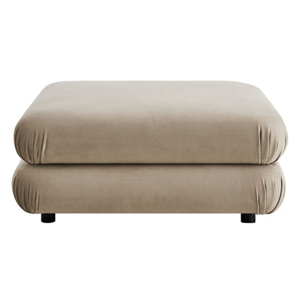Jubilee Modular Performance Velvet Ottoman by Furniture For America