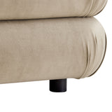 Beckett Modular Performance Velvet Ottoman in Taupe