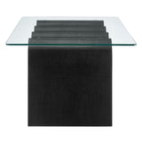 Agave Glass Top Coffee Table in Black