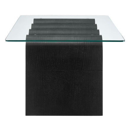 Ondine Glass Top Coffee Table in Black
