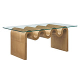 Agave Glass Top Coffee Table in Natural