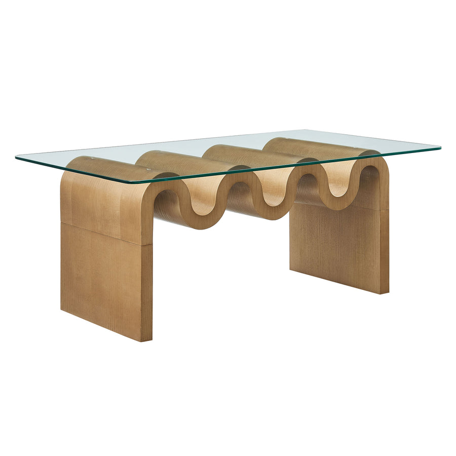 Agave Glass Top Coffee Table in Natural