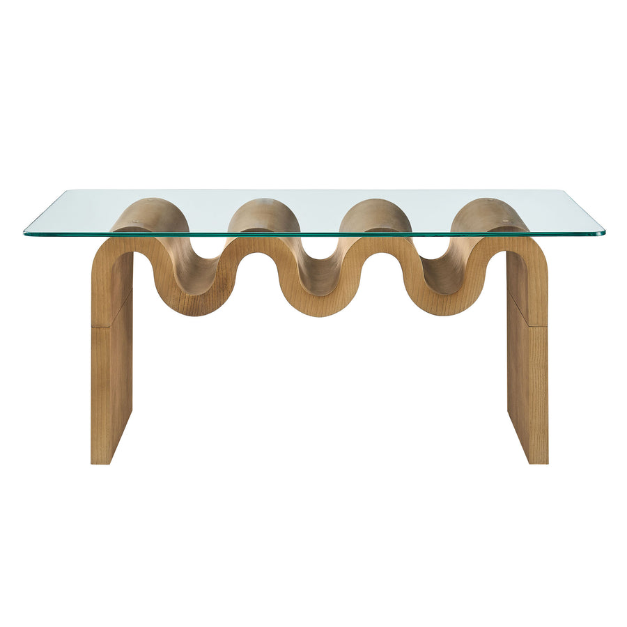 Agave Glass Top Coffee Table in Natural
