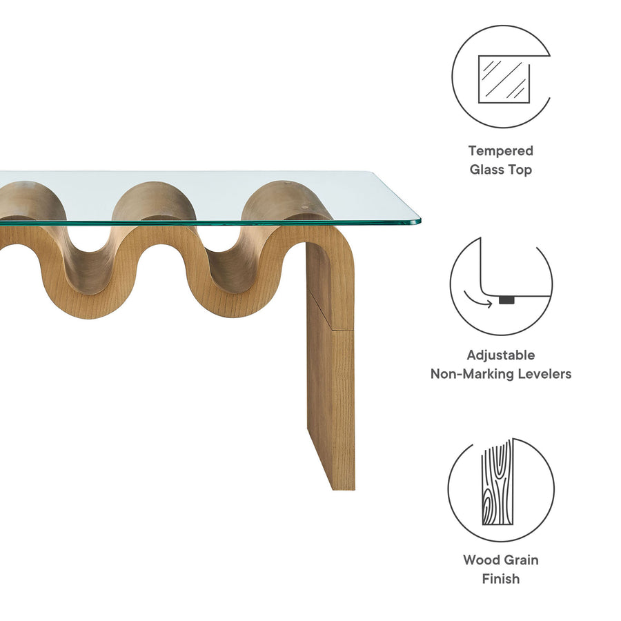 Agave Glass Top Coffee Table in Natural